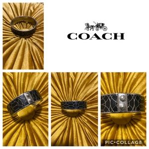SOLD!!! COACH bangle Black and Silver.